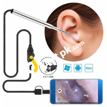 Ear Cleaning Endoscope With Mini Hd Visual Camera 3.9Mm 3-In-1 Usb Removal Tool - Imported From Uk